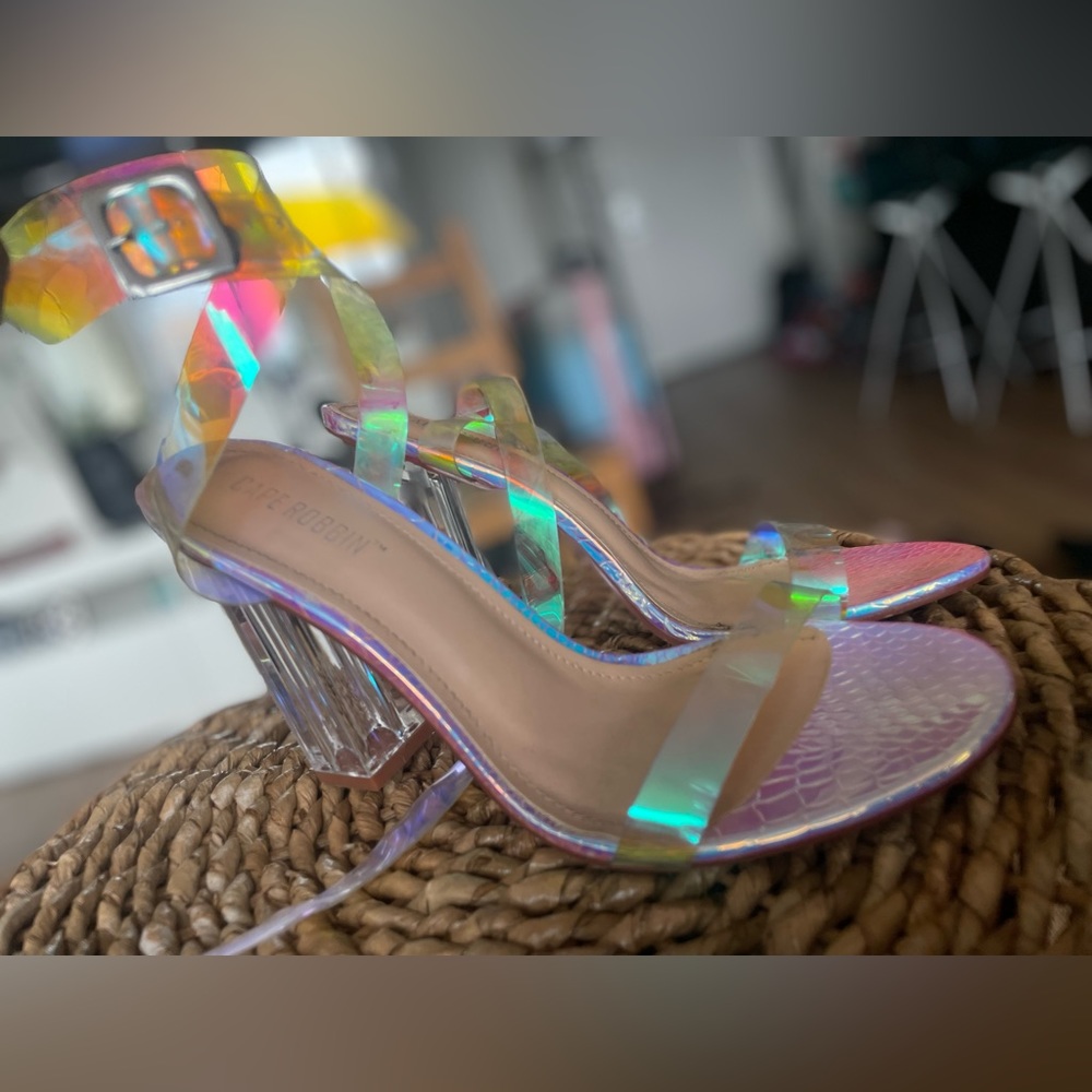 Cape Robbin Iridescent Strap Heels - Picture 7 of 16